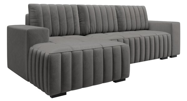 Sarokkanapé Columbus 154, Kárpit, 85x240x140cm, Fenyő