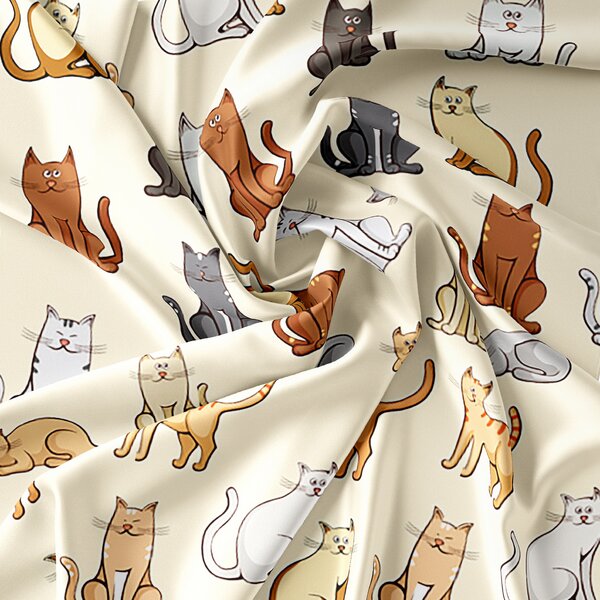 COLORED CATS krém mikroszálas ágyneműhuzat Ágyneműhuzat mérete: 70 x 90 cm | 140 x 200 cm