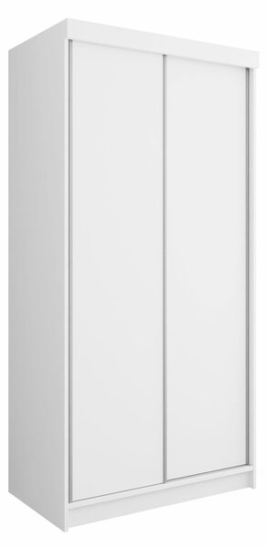 Gardróbszekrény Dover 104, Laminált forgácslap, 200x100x62cm, Fehér