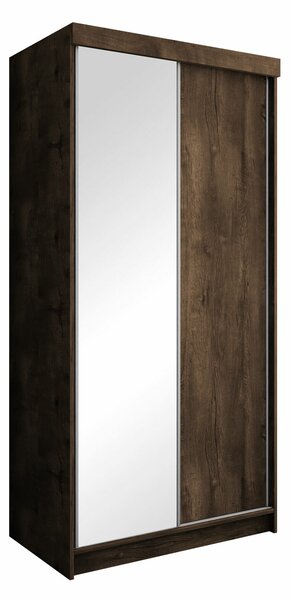 Gardróbszekrény Dover 103, Laminált forgácslap, 200x100x62cm, Sötét hamuszürke