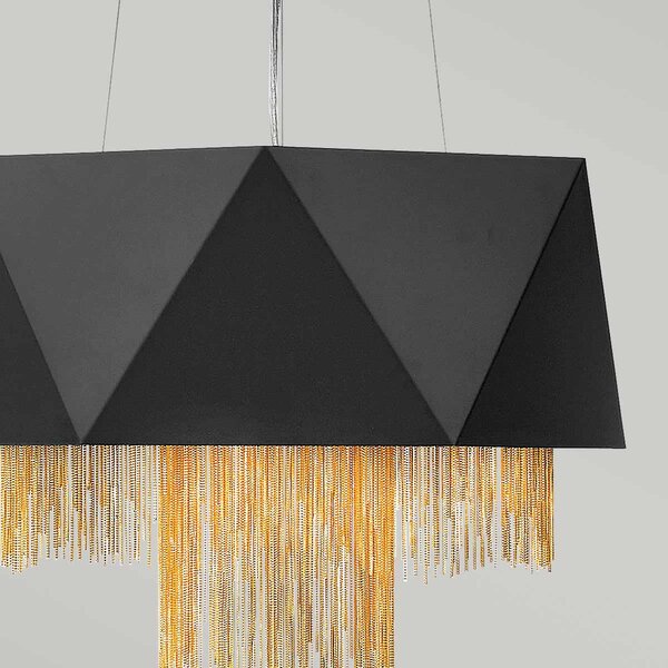 Elstead glamour modern függeszték zuma fekete arany elshk-zuma6-sbg