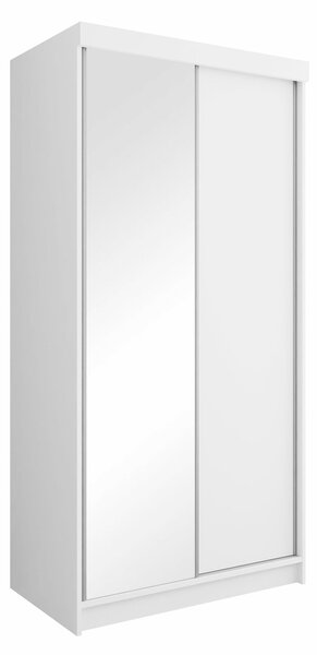 Gardróbszekrény Dover 103, Laminált forgácslap, 200x100x62cm, Fehér