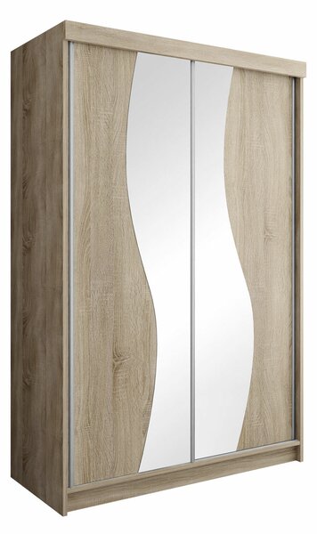 Gardróbszekrény Dover 110, Laminált forgácslap, 200x150x62cm, Sonoma tölgy