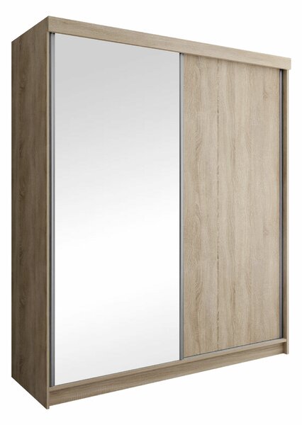 Gardróbszekrény Dover 107, Laminált forgácslap, 200x200x62cm, Sonoma tölgy