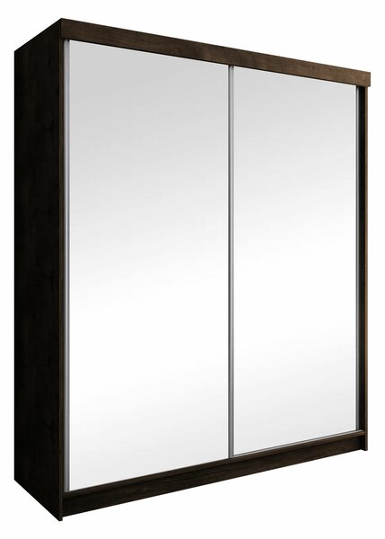 Gardróbszekrény Dover 106, Laminált forgácslap, 200x200x62cm, Sötét hamuszürke