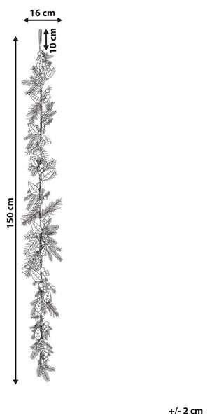 Karácsonyi girland TERRASSA 150 cm Színes
