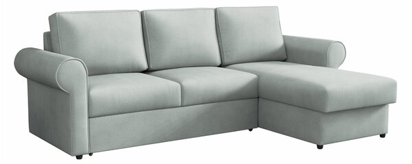 Sarokkanapé Columbus 131, Kárpit, 90x246x155cm, Fenyő