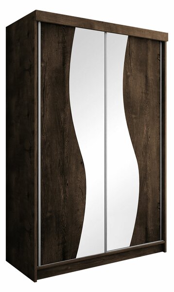 Gardróbszekrény Dover 110, Laminált forgácslap, 200x150x62cm, Sötét hamuszürke