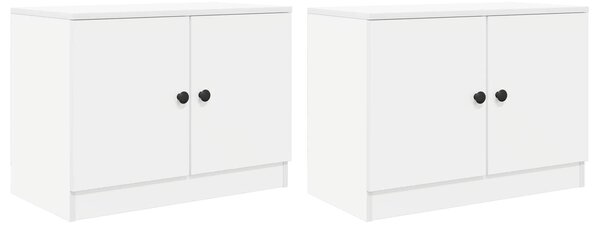 VidaXL Tároló szekrény loft ágyhoz 2 db Fehér 66 x 35 x 48 cm