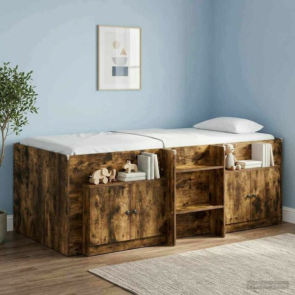 VidaXL Tároló szekrény loft ágyhoz 2 db Füstös Tölgy 66 x 35 x 48 cm