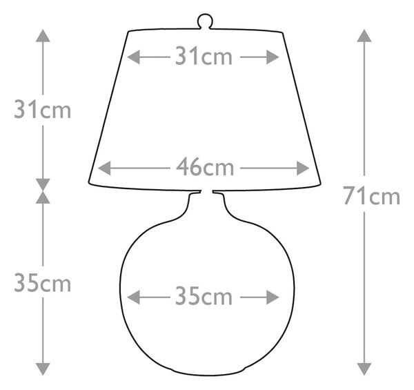 Elstead modern asztali lámpa laguna ekrü sokszínű elslaguna-tl-lrg