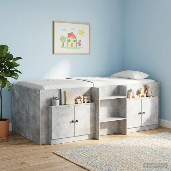 VidaXL Tároló szekrény loft ágyhoz 2 db Betonszürke 66 x 35 x 48 cm