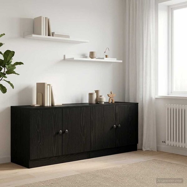 VidaXL Tároló szekrény loft ágyhoz 2 db Fekete Tölgy 66 x 35 x 48 cm