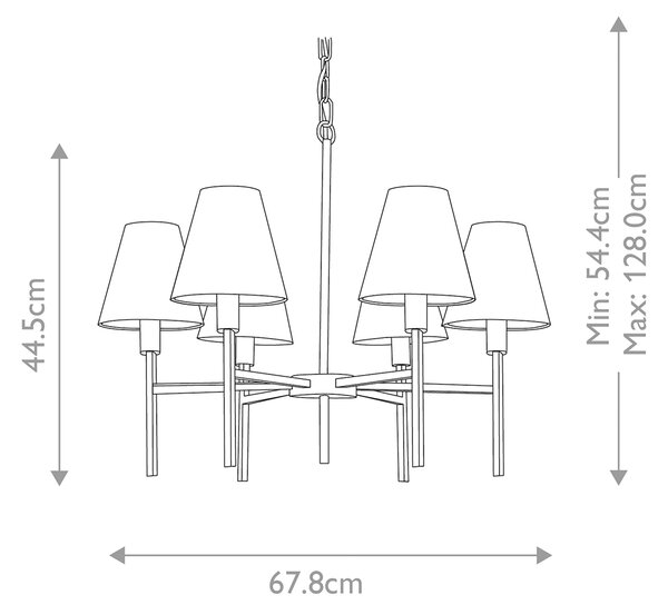 Elstead modern csillár lucerne ezüst elslucerne-6lt