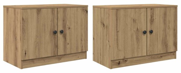 VidaXL Tároló szekrény loft ágyhoz 2 db Kézműves Tölgy 66 x 35 x 48 cm