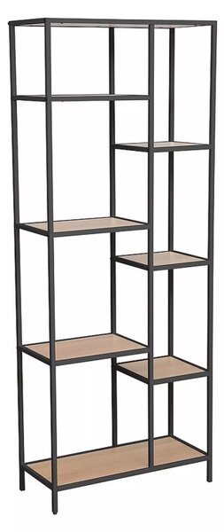 Costa Modern Polcos Állvány Laminált Tölgy Fekete Geometrikus