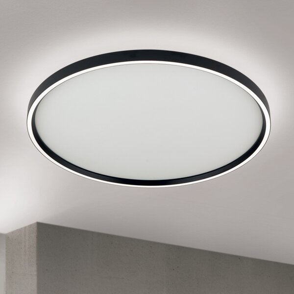 MASCA modern CCT LED mennyezeti lámpa , matt fekete, 3770lm