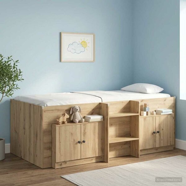 VidaXL Tároló szekrény loft ágyhoz 2 db Kézműves Tölgy 66 x 35 x 48 cm