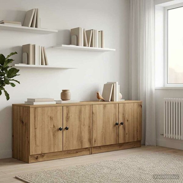VidaXL Tároló szekrény loft ágyhoz 2 db Kézműves Tölgy 66 x 35 x 48 cm