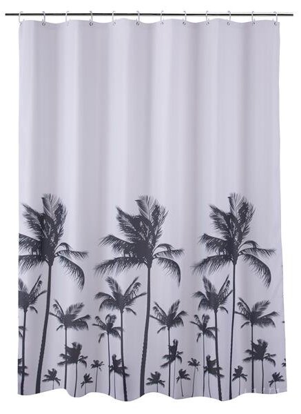 Zuhanyfüggöny - PALM TREE - Impregnált textil - 180 x 200 cm