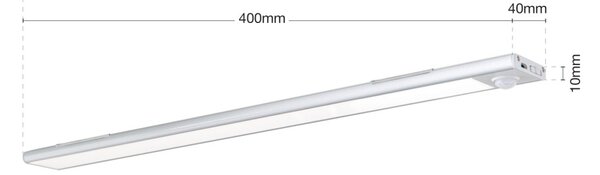 NORMAN modern LED fürdőszobai tükörmegvilágító , ezüst, 130lm