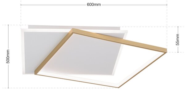 MARLENE modern LED mennyezeti lámpa , fehér, arany, 2000lm