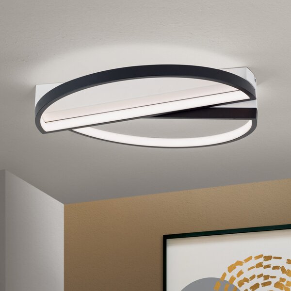 OLGA modern LED mennyezeti lámpa , fekete/fehér, 1400lm