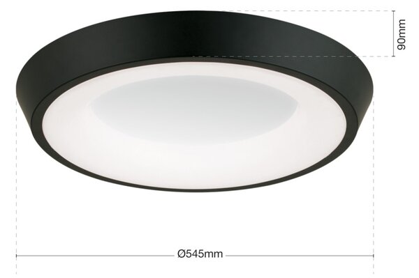 LOOK modern LED mennyezeti lámpa , fekete, 3500lm