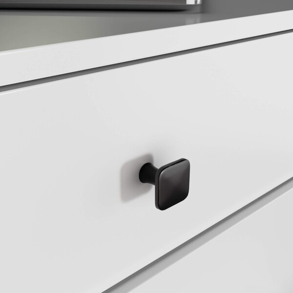 AKORD Mobi K-04 Fiókos Komód Laminált Fehér-Fekete
