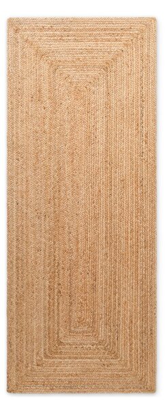 Natúr színű kétoldalas-kézi szövésű juta futószőnyeg 80x200 cm Juno – Hanse Home