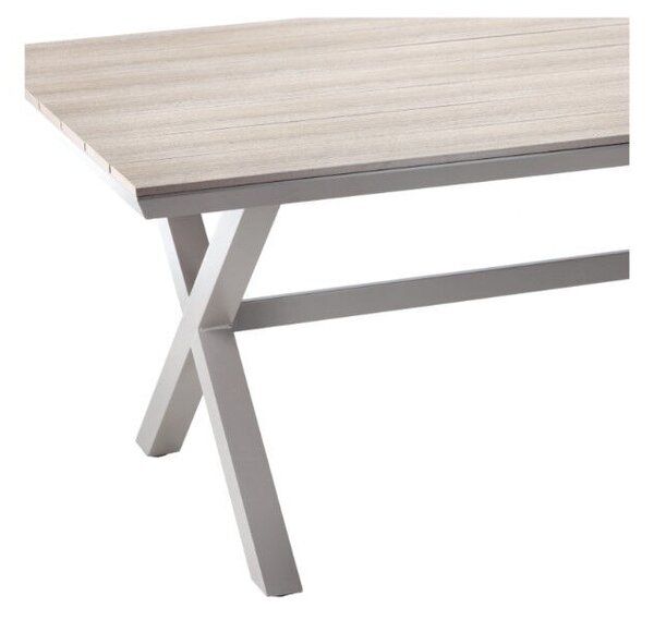 Alumínium kerti asztal Polywood asztallappal 180 × 100 × 75 cm