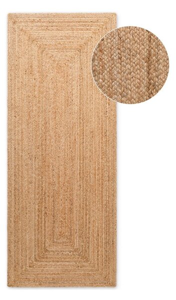 Natúr színű kétoldalas kézi szövésű juta futószőnyeg 80x200 cm Sharmila Natural Brown – Hanse Home