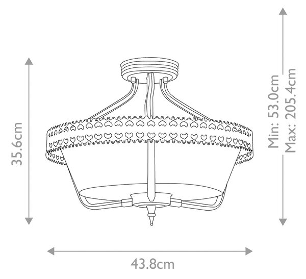 Elstead klasszikus mennyezeti lámpa crown szürke elscrown-sf