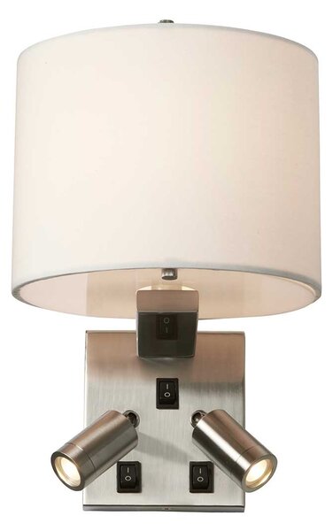 Elstead modern skandináv fali lámpa belmont fehér nikkel elsbelmont-3w