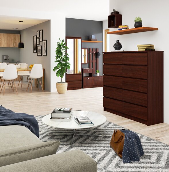 AKORD CLP K120 Wenge Komód 10 Fiókos