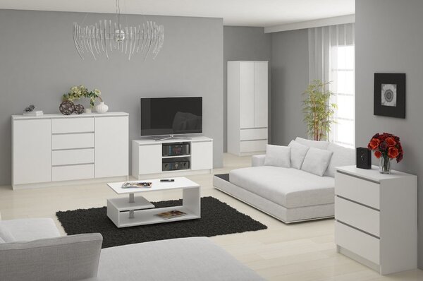 AKORD CLP K160 Komód Laminált Fehér 10 Fiókos