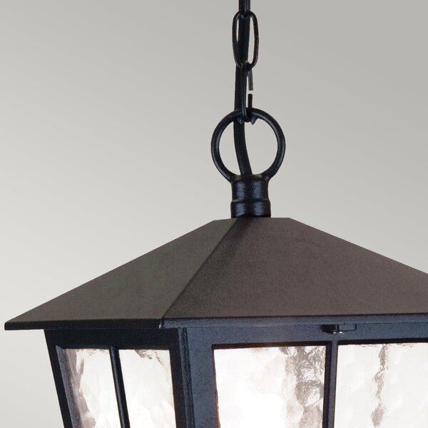 Elstead klasszikus kültéri függeszték canterbury fekete átlátszó IP43 elsbl48m-black