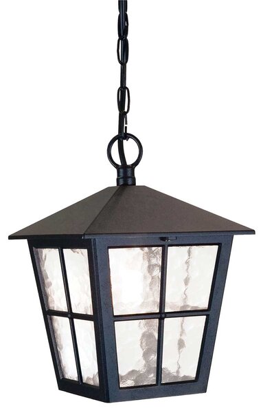 Elstead klasszikus kültéri függeszték canterbury fekete átlátszó IP43 elsbl48m-black