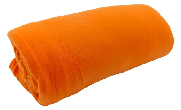 Narancssárga fleece takaró 150x200 cm Plain – JAHU collections