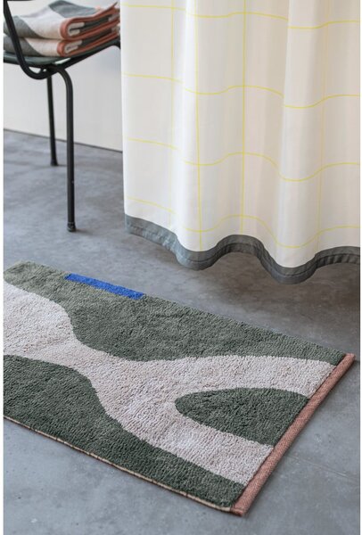 Sötétzöld mosható pamut szőnyeg 50x80 cm Figura – Mette Ditmer Denmark