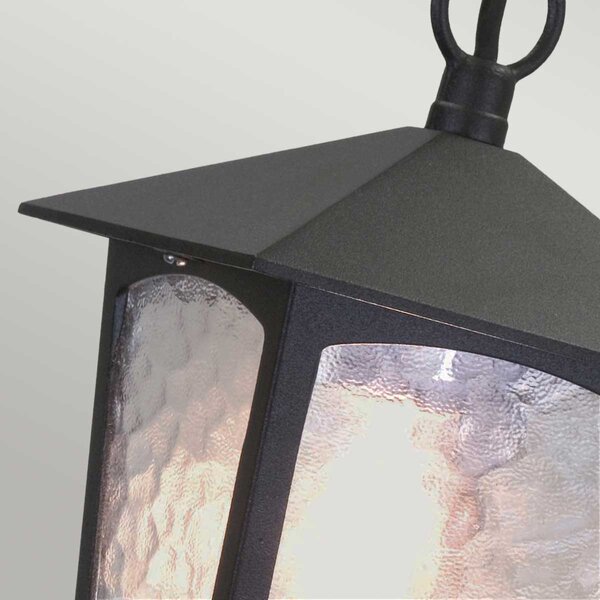 Elstead klasszikus kültéri függeszték york fekete átlátszó IP43 elsbl6b-black