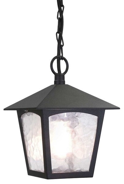 Elstead klasszikus kültéri függeszték york fekete átlátszó IP43 elsbl6b-black