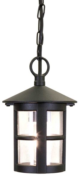 Elstead klasszikus kültéri függeszték hereford fekete átlátszó IP43 elsbl21b-black