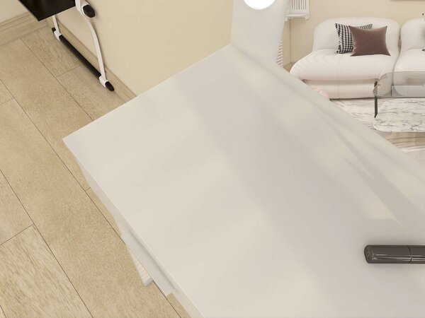Pepita Holly Fésülködőasztal tükörrel, világítással (12db LED) és székkel - fehér