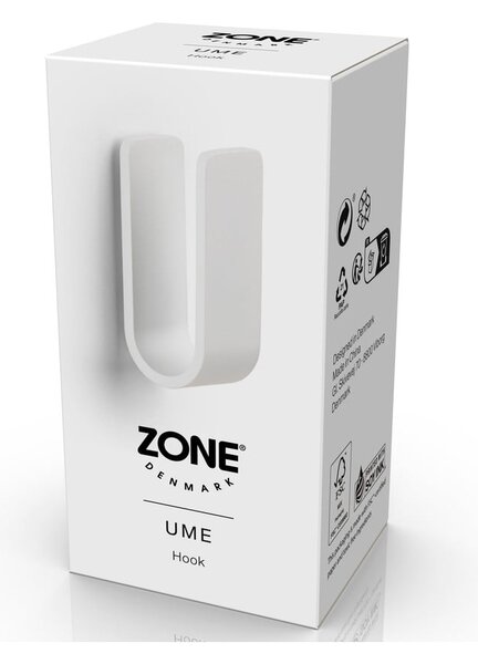 Fehér fali fém akasztó Ume – Zone