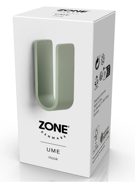 Szürkészöld fali fém akasztó Ume – Zone