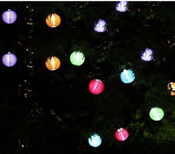 Polifach Led-es kerti Napelemes Fényfüzér 1,8m (P-702) - Színes 3db