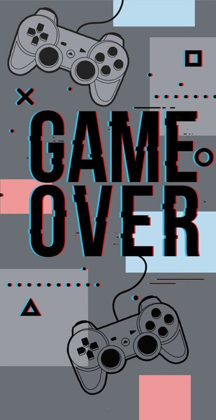 Gamer törölköző Game over 70x140 cm