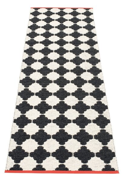 Fekete-fehér kültéri-beltéri futószőnyeg 70x225 cm Marre Black Coral – Pappelina