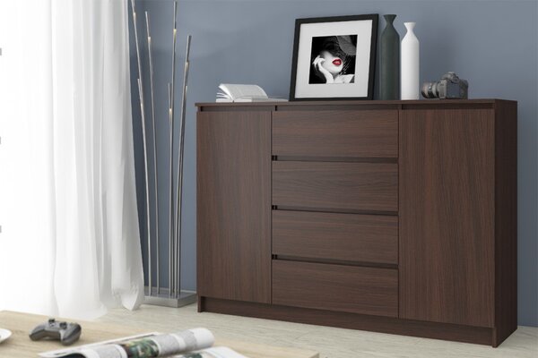 AKORD CLP K140 Komód Laminált Wenge 4 Fiókos